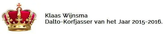 Dalto Korfjasser van het Jaar! 1 Klaas Wijnsma Dalto-korfjasser 2015-2016