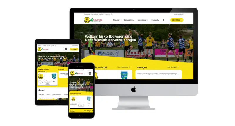 Dalto.nl Website live Websitetoday.nl 800x430 1 - Dalto/Klaverblad Verzekeringen - Korfbal - Driebergen