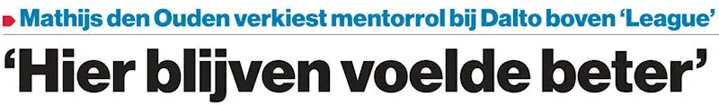 20231125 AD Interview Mathijs Koptekst - Dalto/Klaverblad Verzekeringen - Korfbal - Driebergen