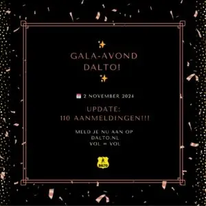 Black and Gold Dots Gala Invitation 3 - Dalto/Klaverblad Verzekeringen - Korfbal - Driebergen
