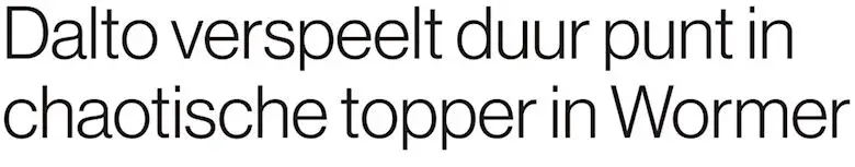 In het AD, verslag Groen-Geel - Dalto/Klaverblad Verzekeringen 1 20250120 AD GG Dalto Koptekst - Dalto/Klaverblad Verzekeringen - Korfbal - Driebergen