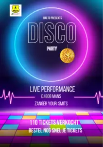 Dalto's Disco Party, update 4 3 Canva Design 6eebc80144acf1986cdb0274dd2ade8e - Dalto/Klaverblad Verzekeringen - Korfbal - Driebergen