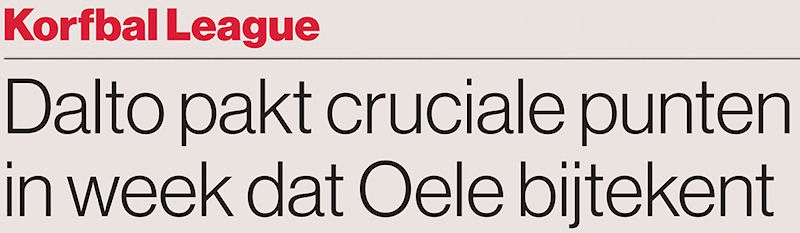 AD: Winst Dalto/Klaverblad Verzekeringen tegen DOS'46 1 20260207 AD header - Dalto/Klaverblad Verzekeringen - Korfbal - Driebergen